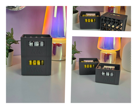 Batterijopbergbox voor AA en AAA batterijen