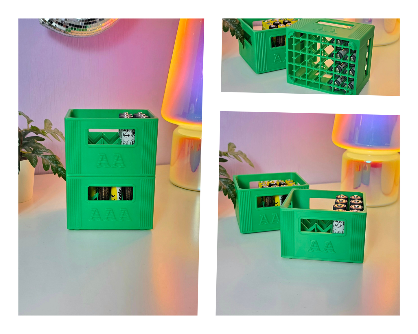 Batterijopbergbox voor AA en AAA batterijen