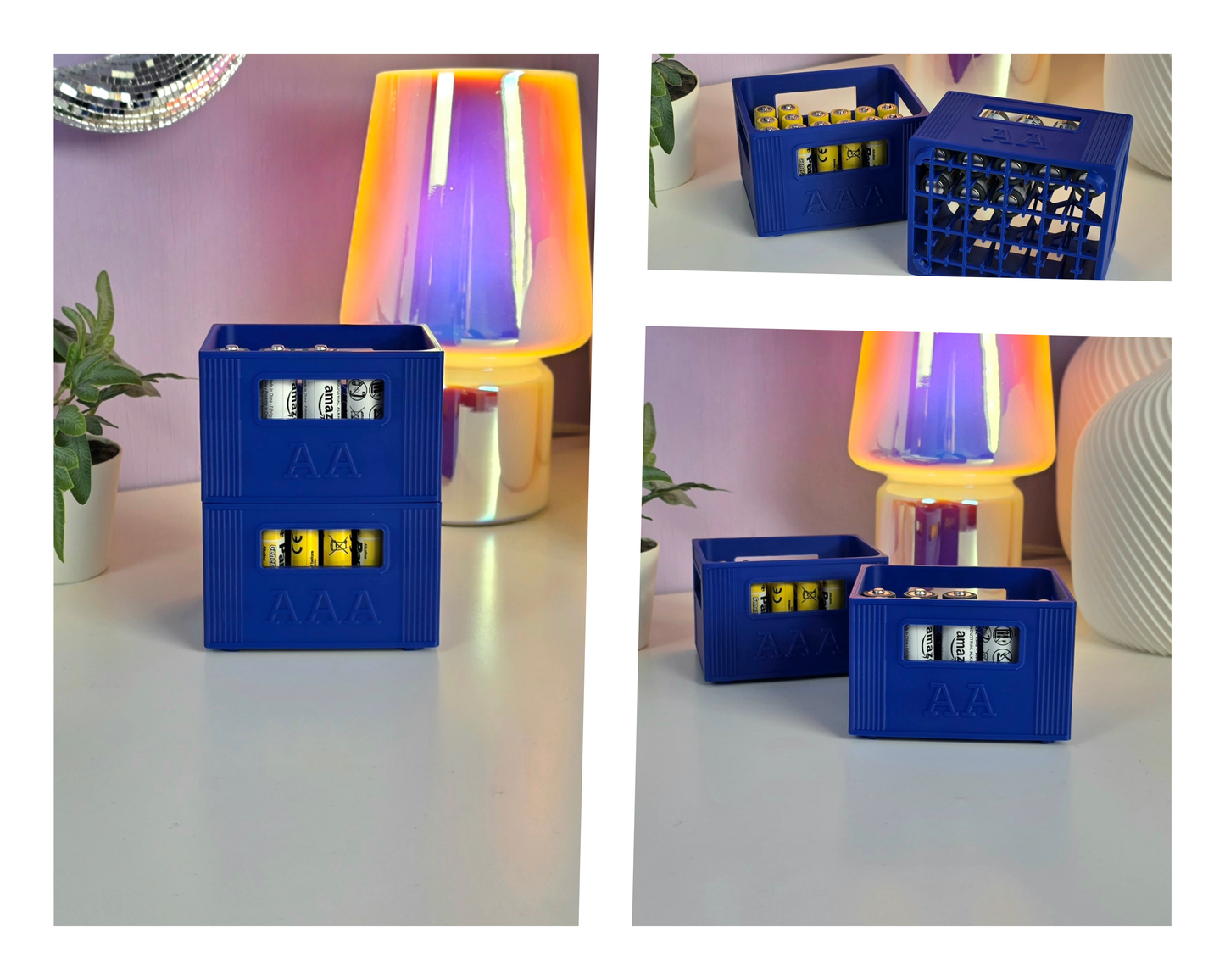 Batterijopbergbox voor AA en AAA batterijen