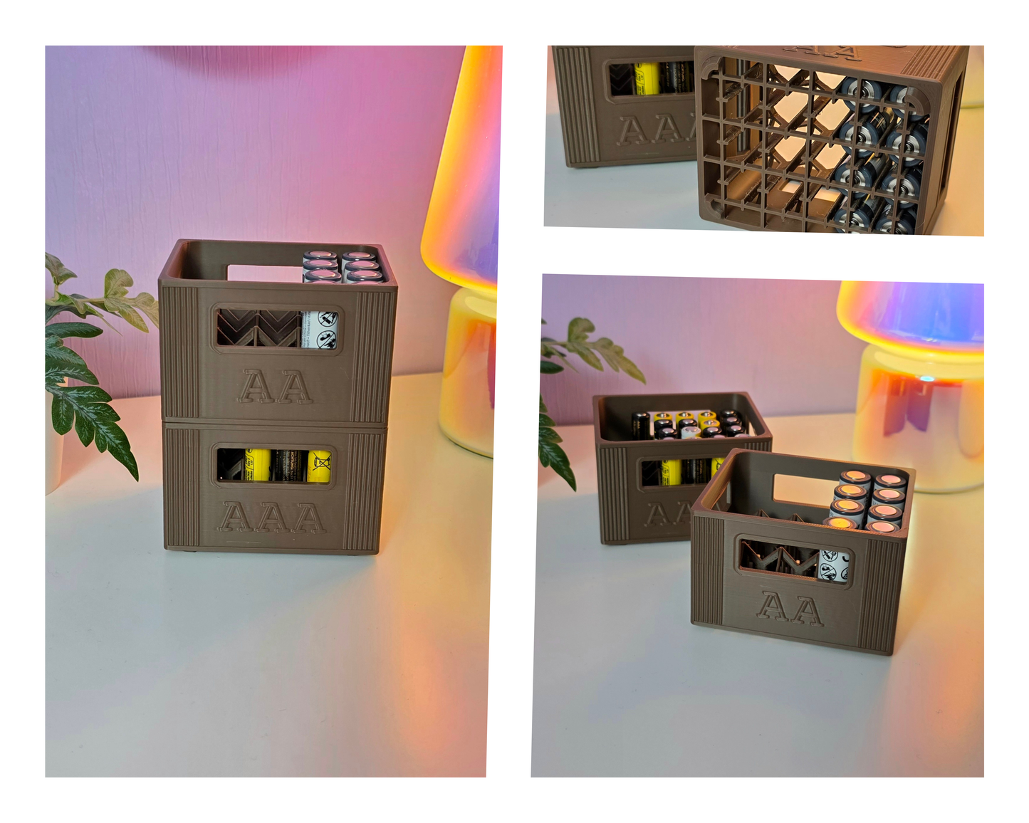 Batterijopbergbox voor AA en AAA batterijen