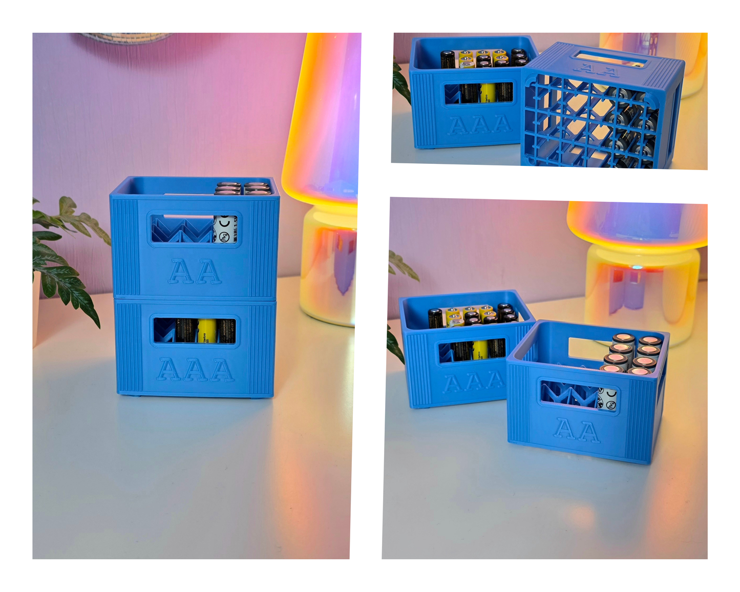 Batterijopbergbox voor AA en AAA batterijen