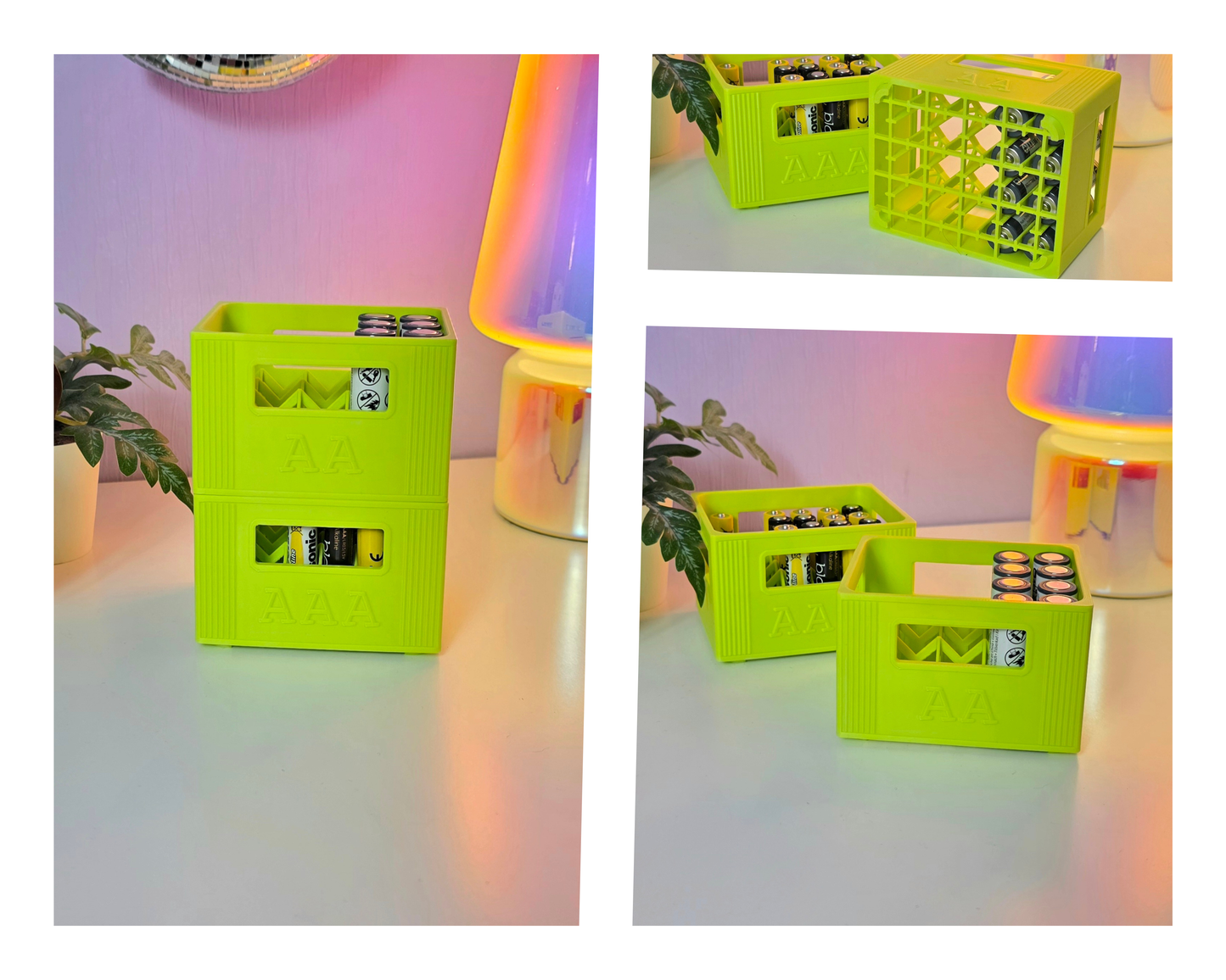Batterijopbergbox voor AA en AAA batterijen