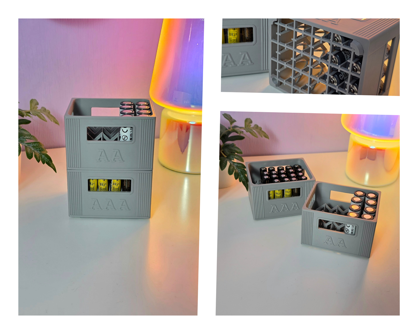 Batterijopbergbox voor AA en AAA batterijen