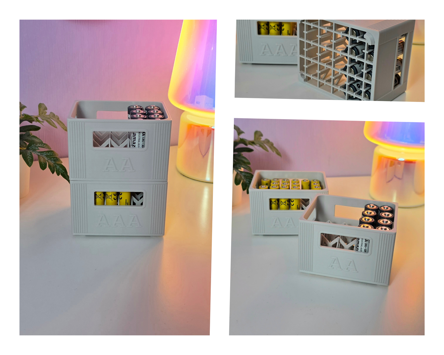 Batterijopbergbox voor AA en AAA batterijen