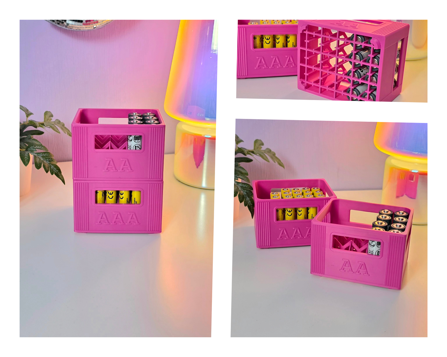 Batterijopbergbox voor AA en AAA batterijen