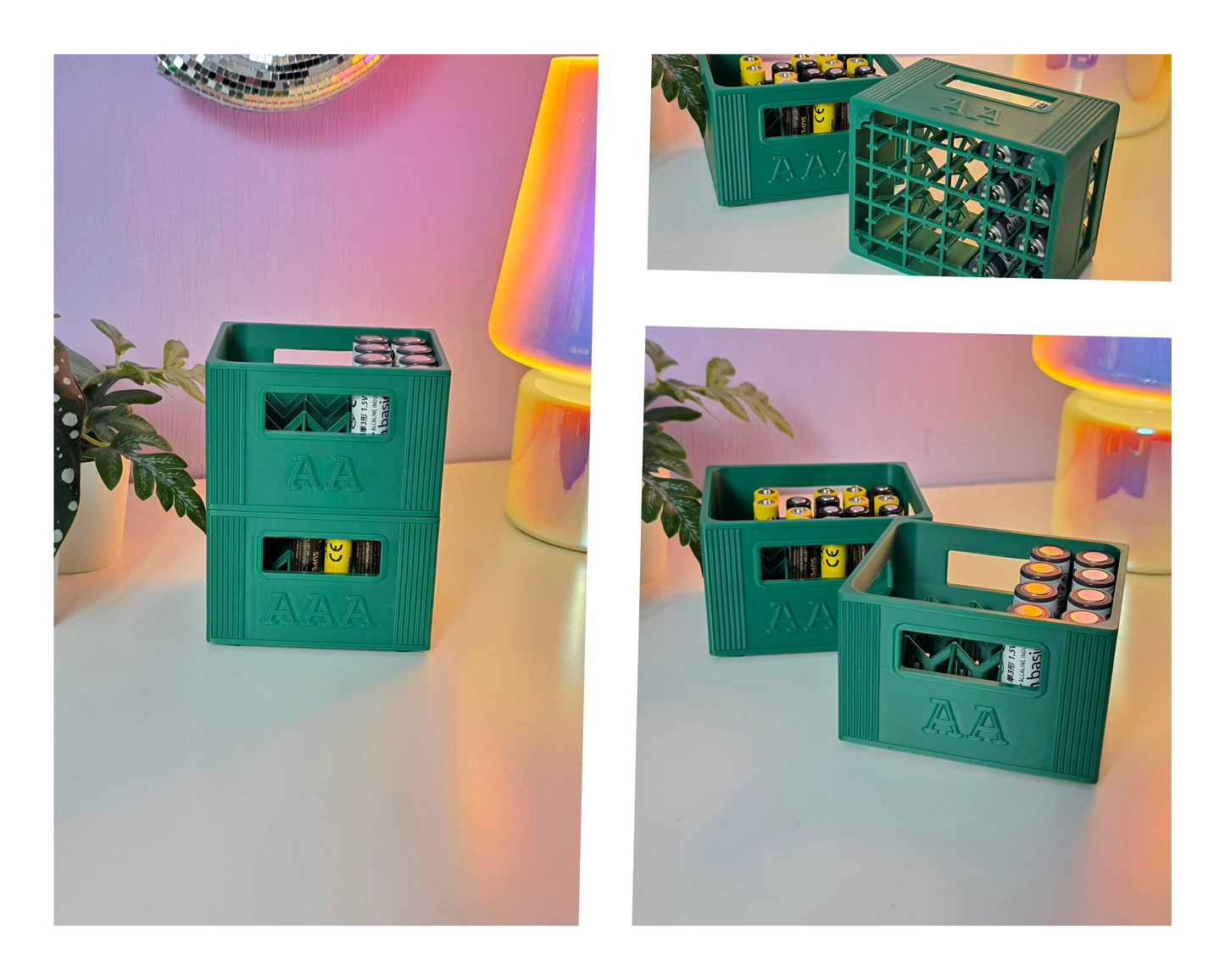 Batterijopbergbox voor AA en AAA batterijen