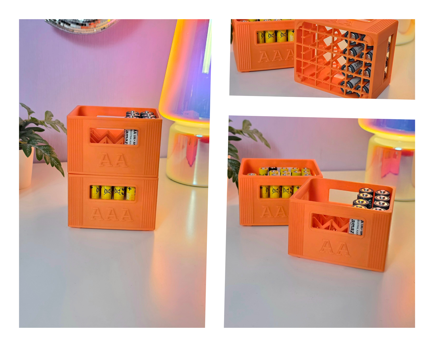 Batterijopbergbox voor AA en AAA batterijen