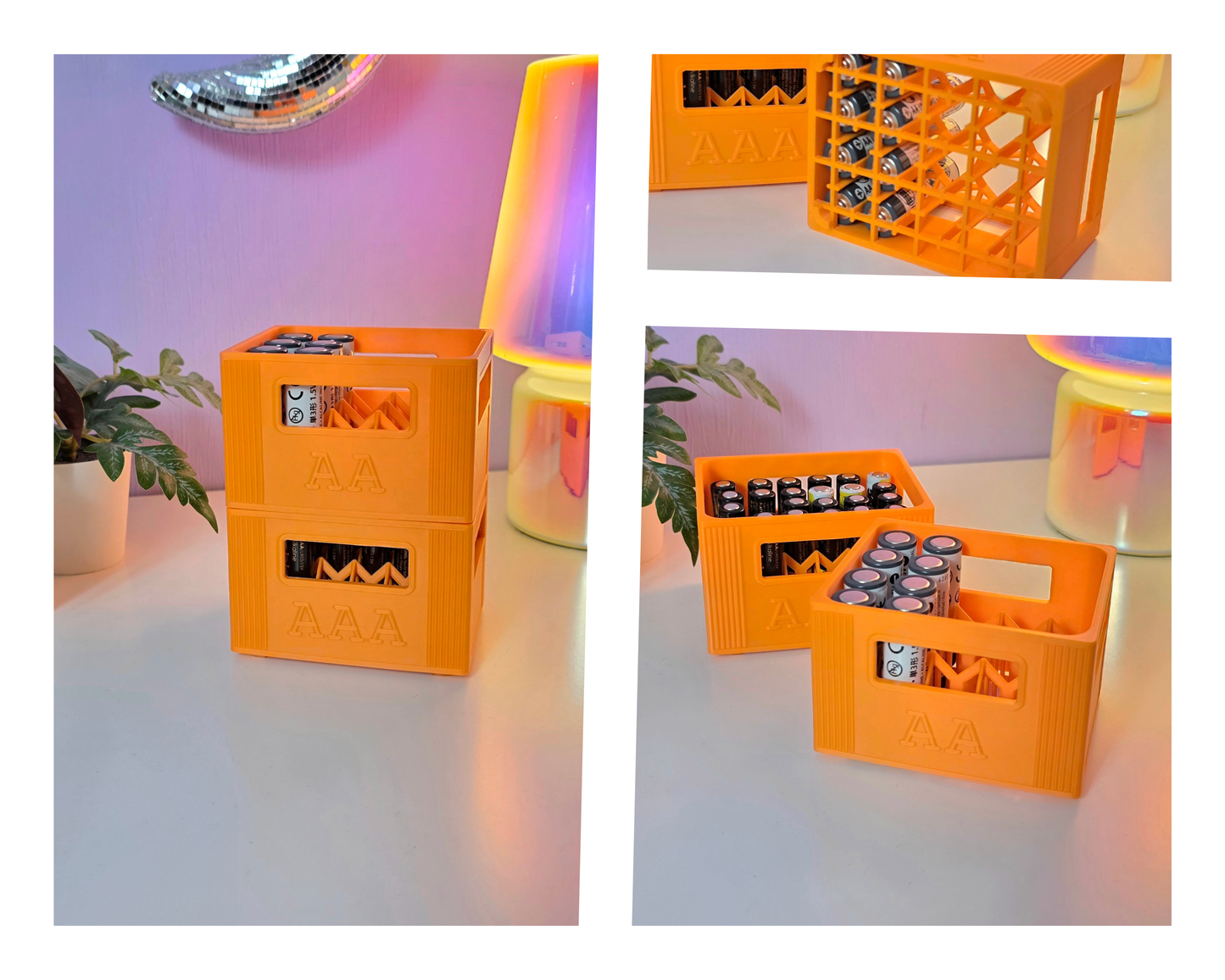 Batterijopbergbox voor AA en AAA batterijen