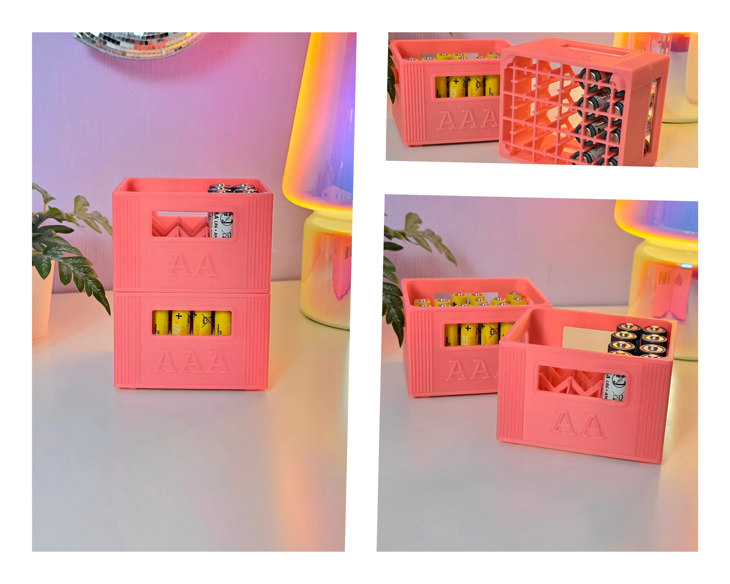 Batterijopbergbox voor AA en AAA batterijen