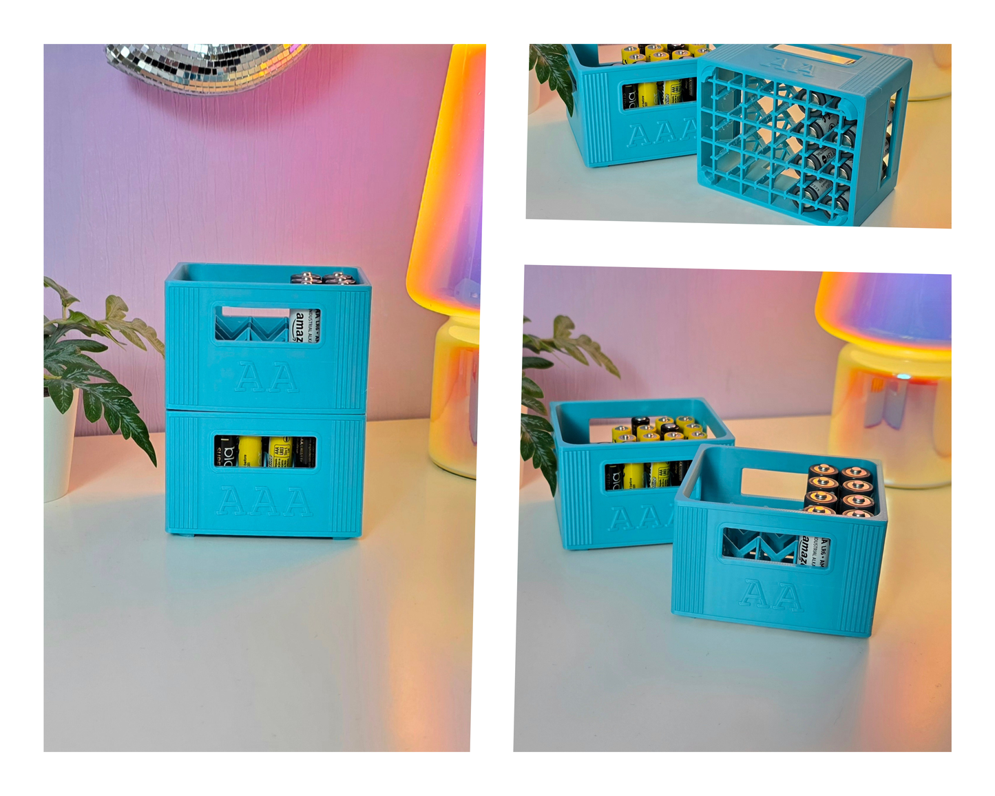 Batterijopbergbox voor AA en AAA batterijen