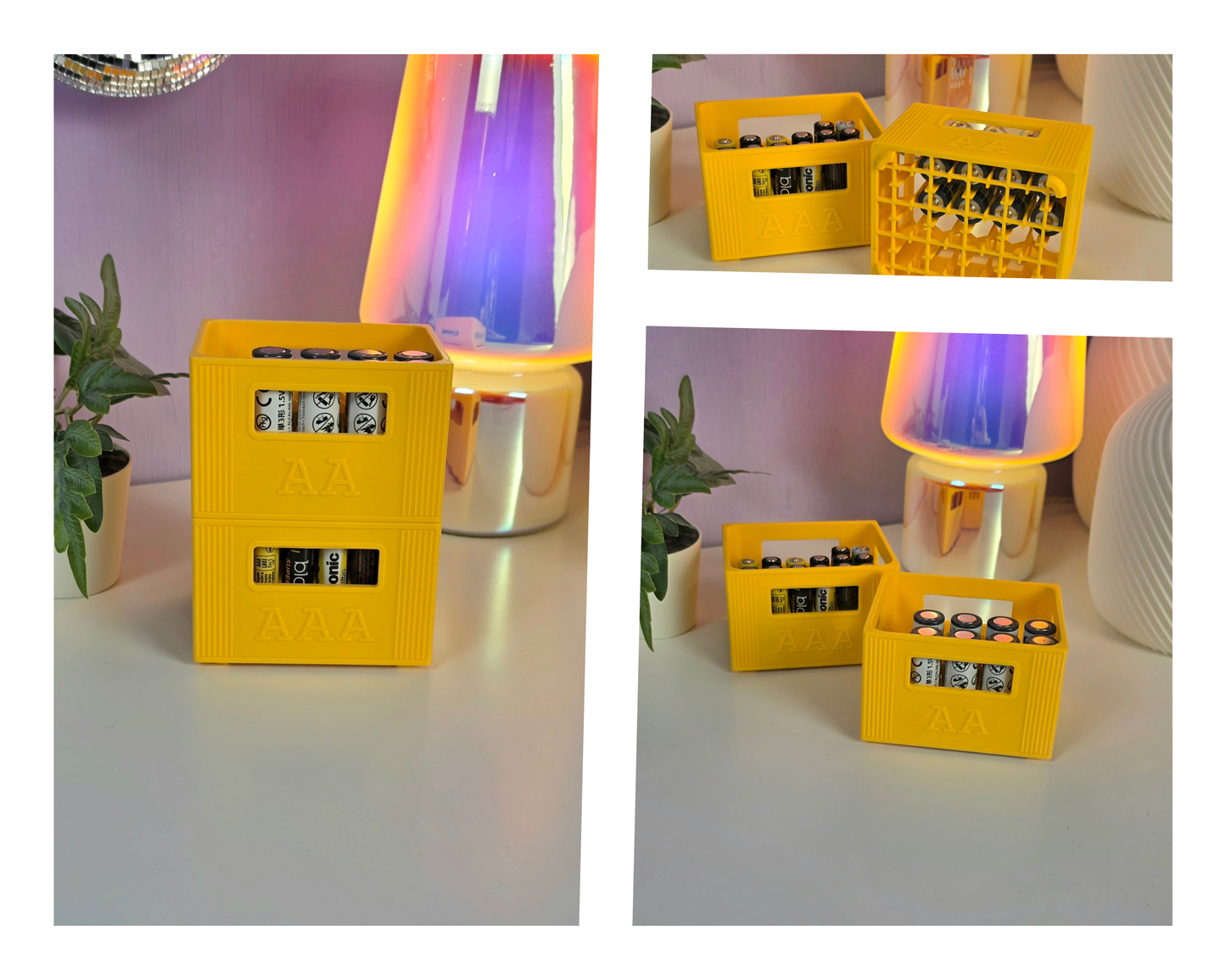 Batterijopbergbox voor AA en AAA batterijen