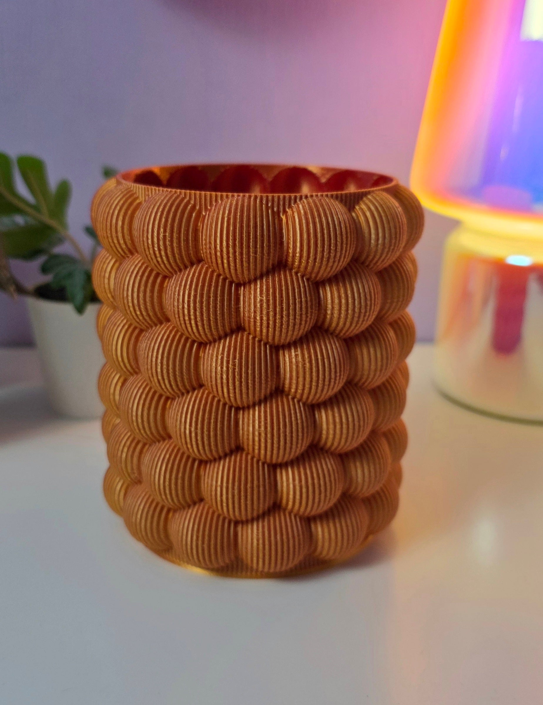 Pennenbakje met bubble vorm effect en een kleurverloop