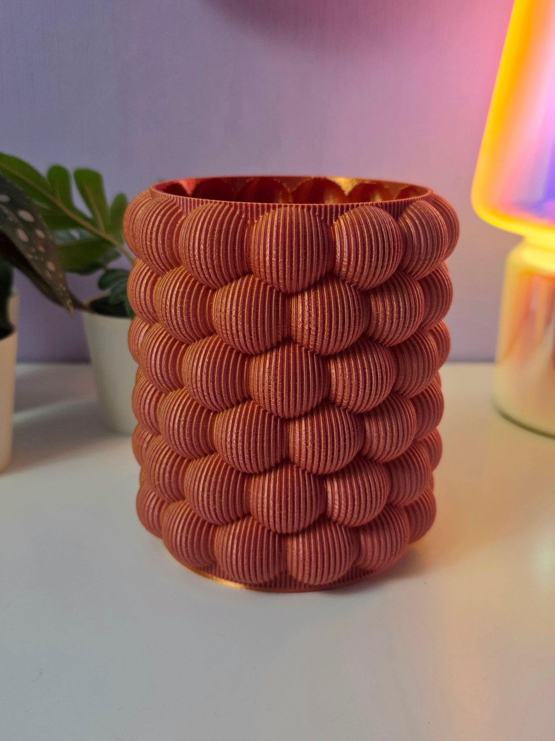 Pennenbakje met bubble vorm effect en een kleurverloop