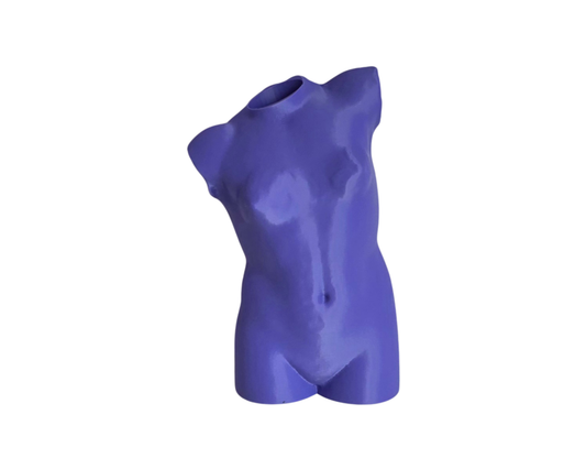 Vaas Eva 200 mm in paars met sculpturaal torso design